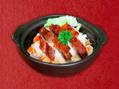 Roasted Pork Ribs in Rice Bowl